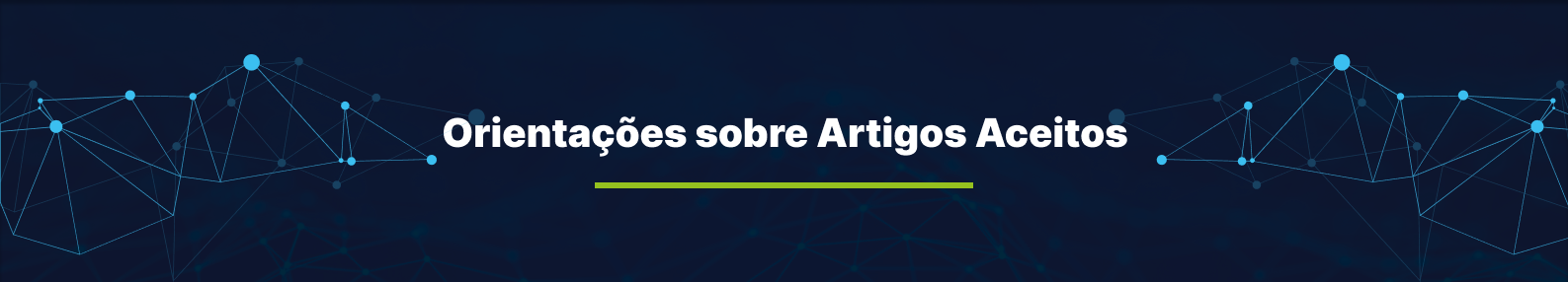 Faixa de título das orientações sobre artigos aceitos: autores.