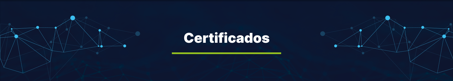 Faixa de título dos Certificados.