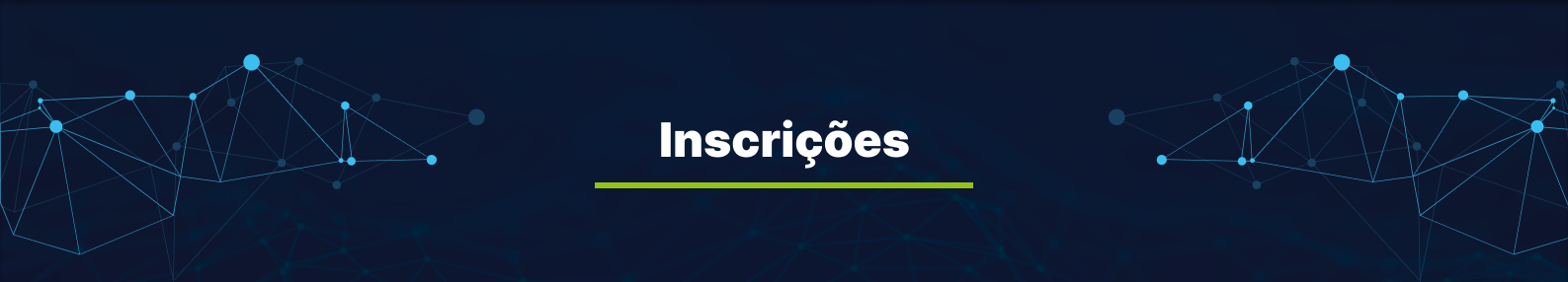 Faixa de título das Inscrições.